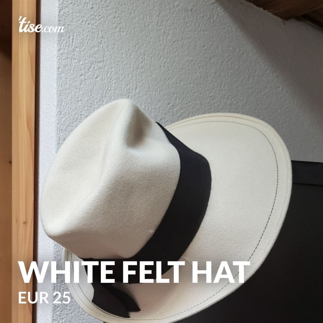 white felt hat