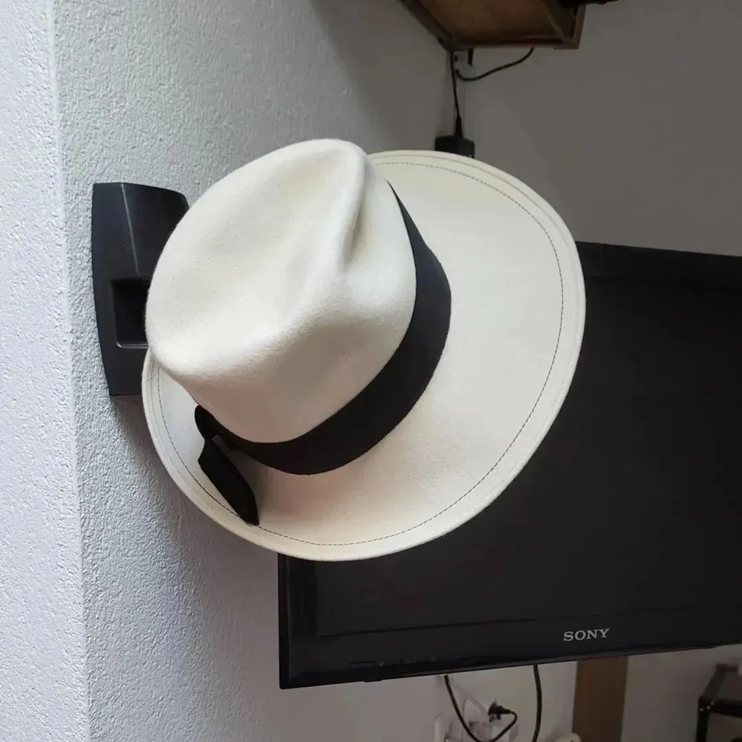 white felt hat