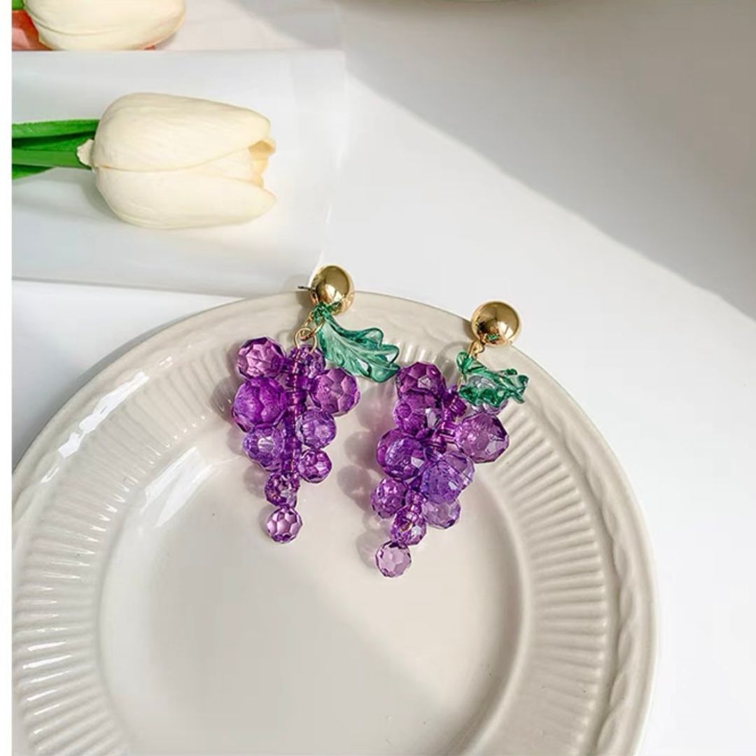 Grape earrings