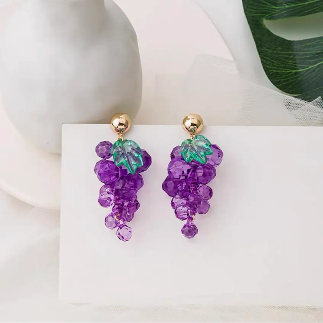 Grape earrings