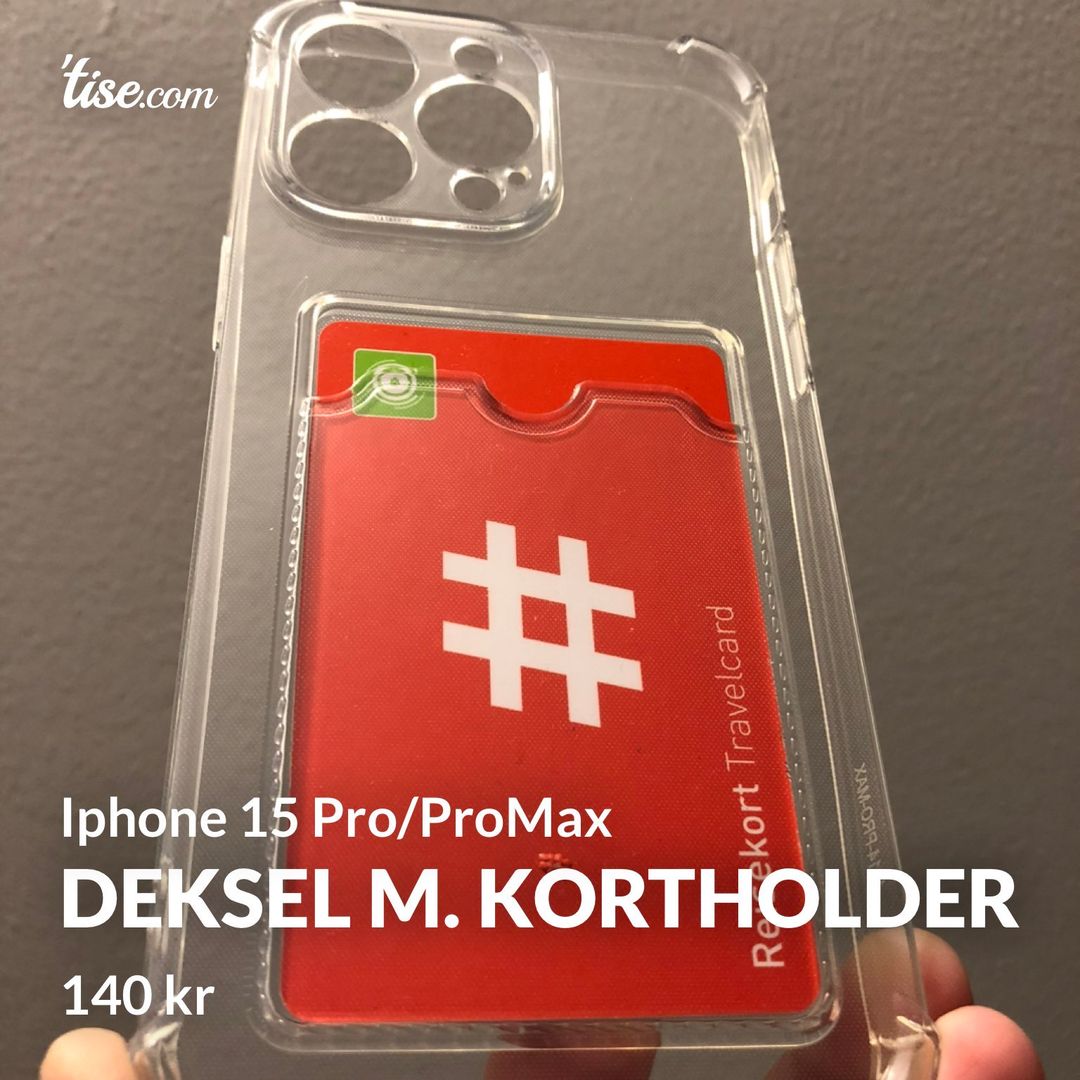 Deksel m kortholder