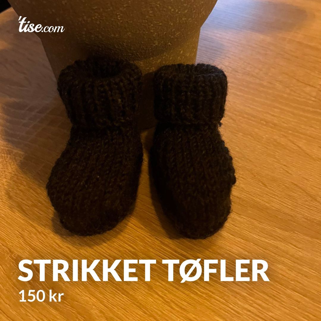 Strikket tøfler