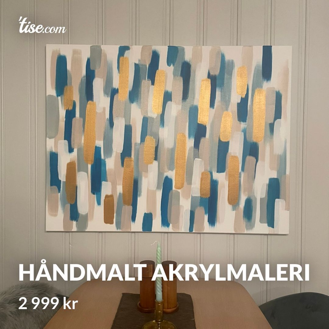 Håndmalt akrylmaleri