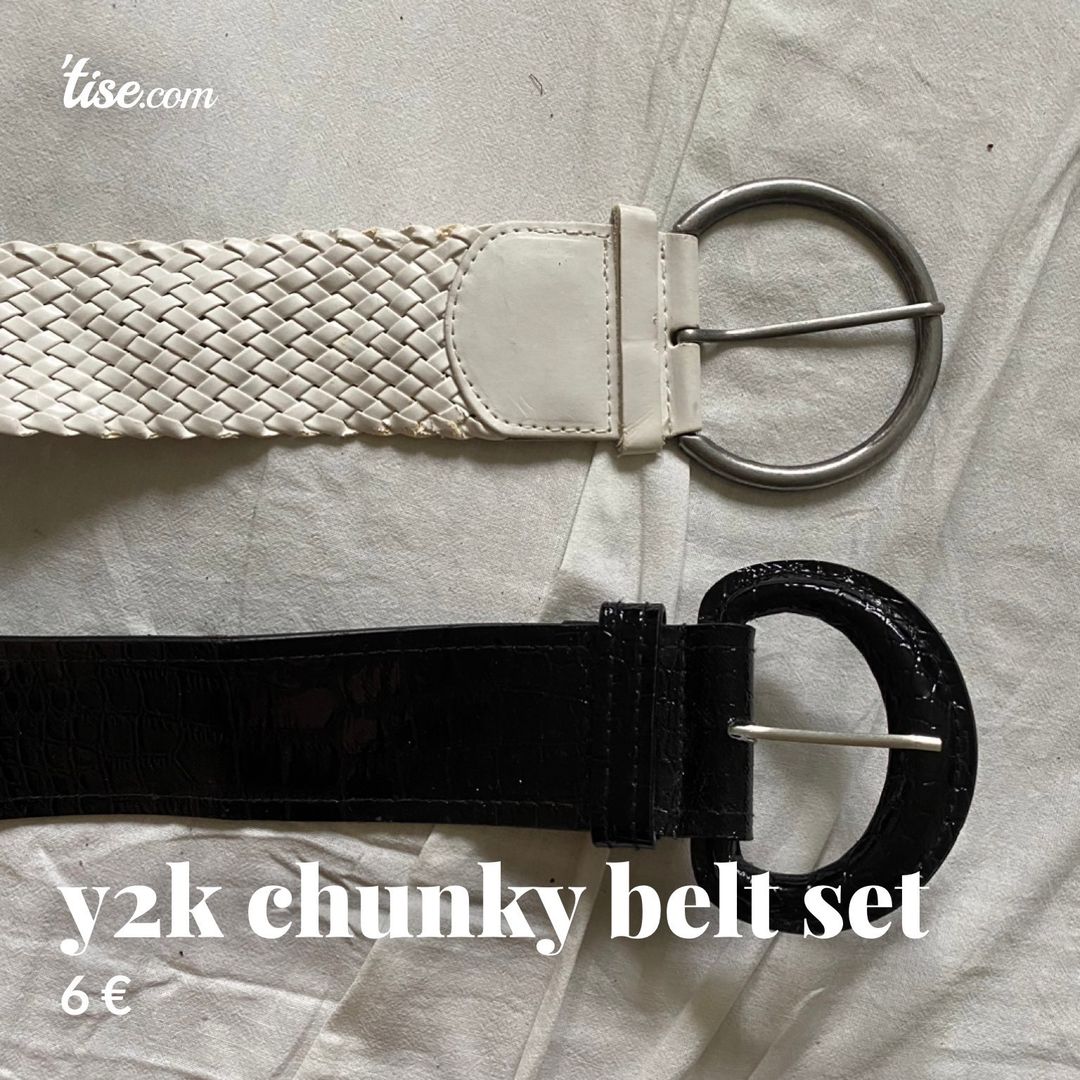 y2k chunky belt set