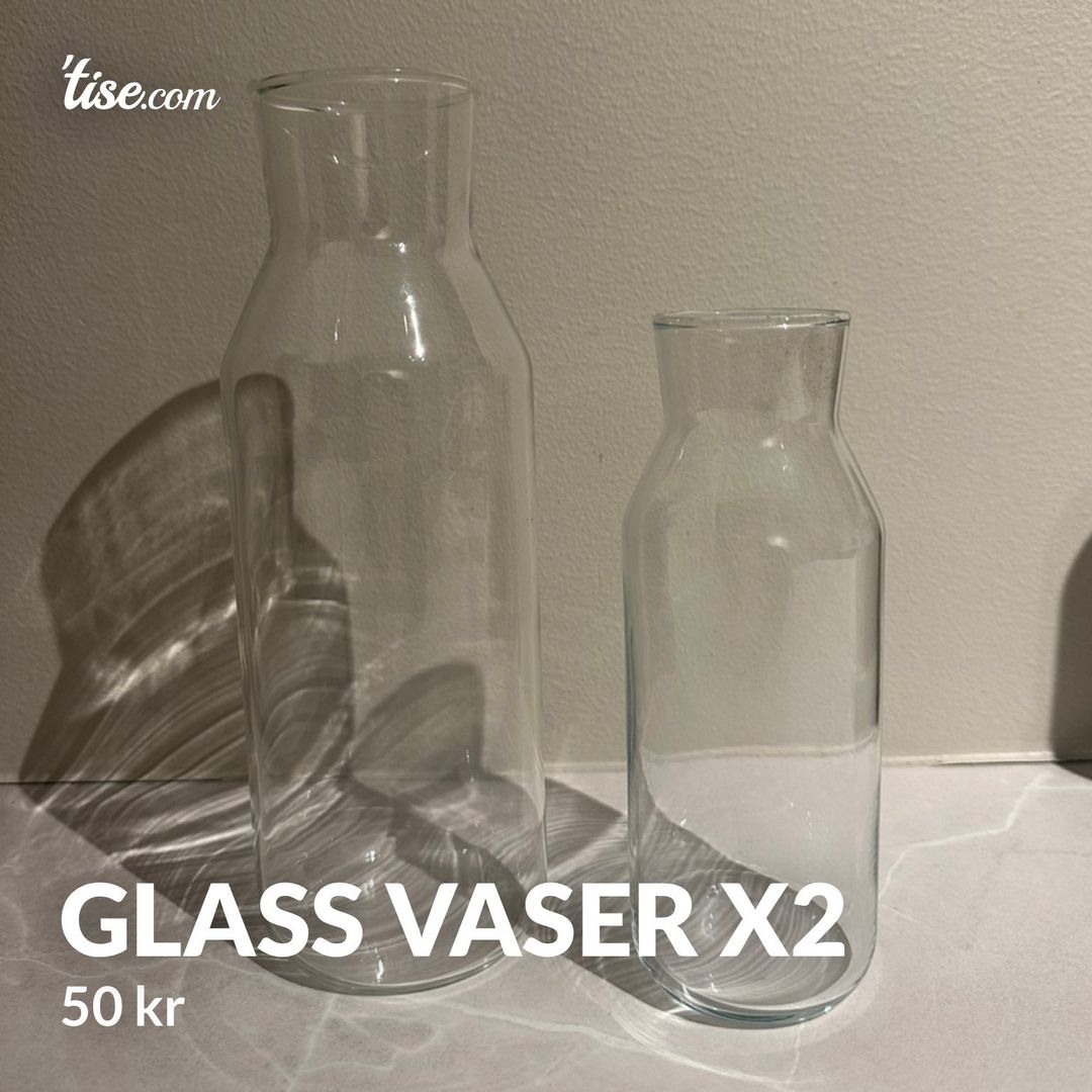 Glass vaser x2