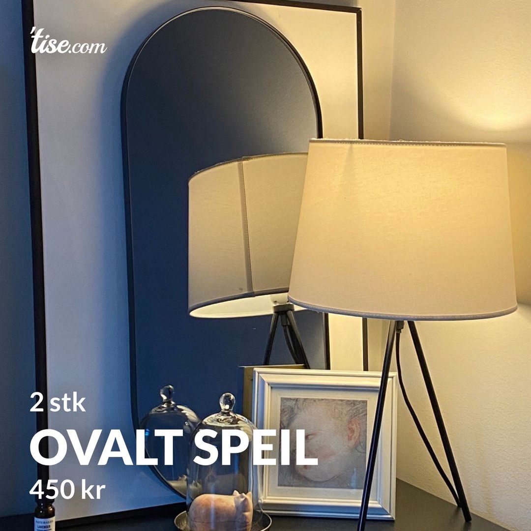 Ovalt speil