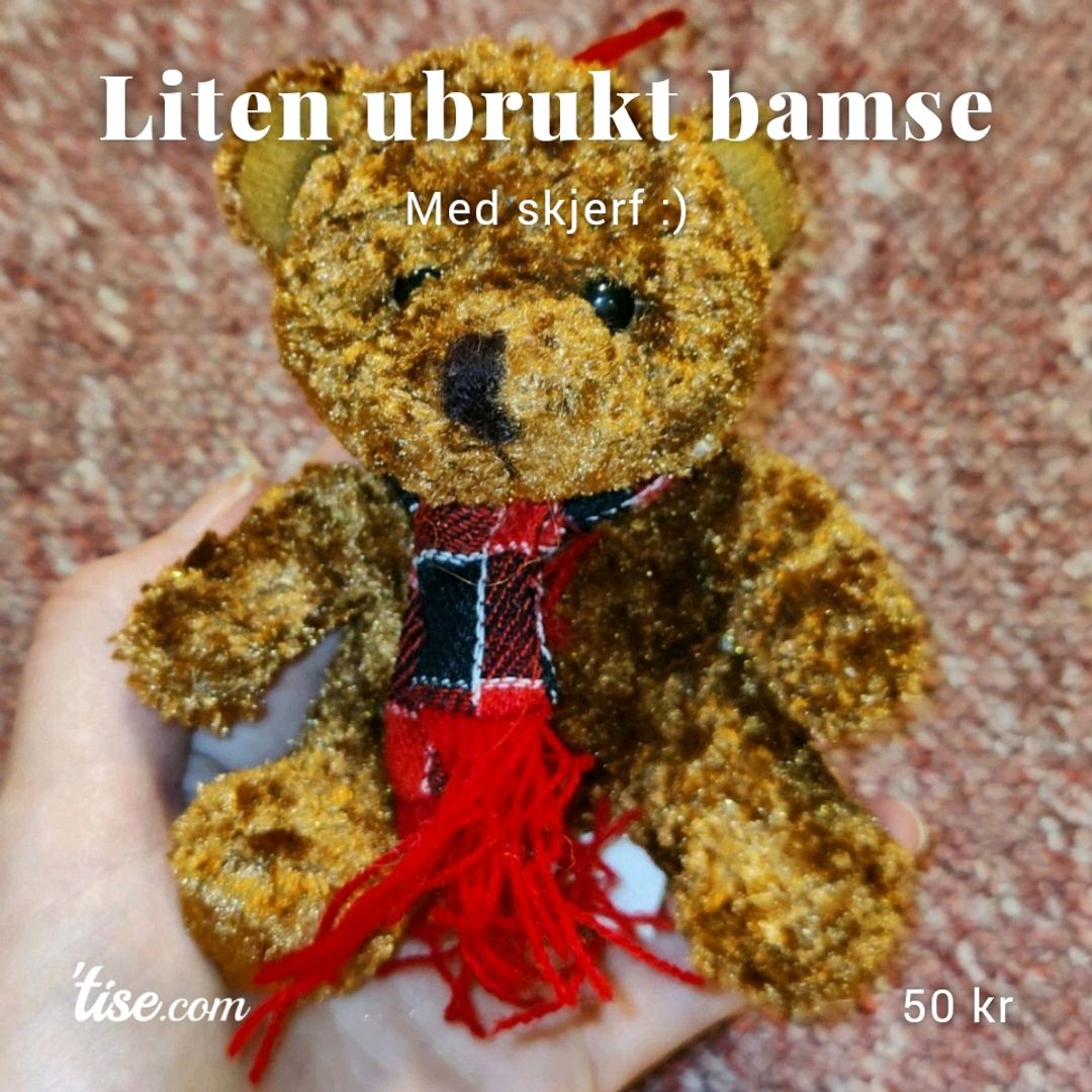 Liten ubrukt bamse