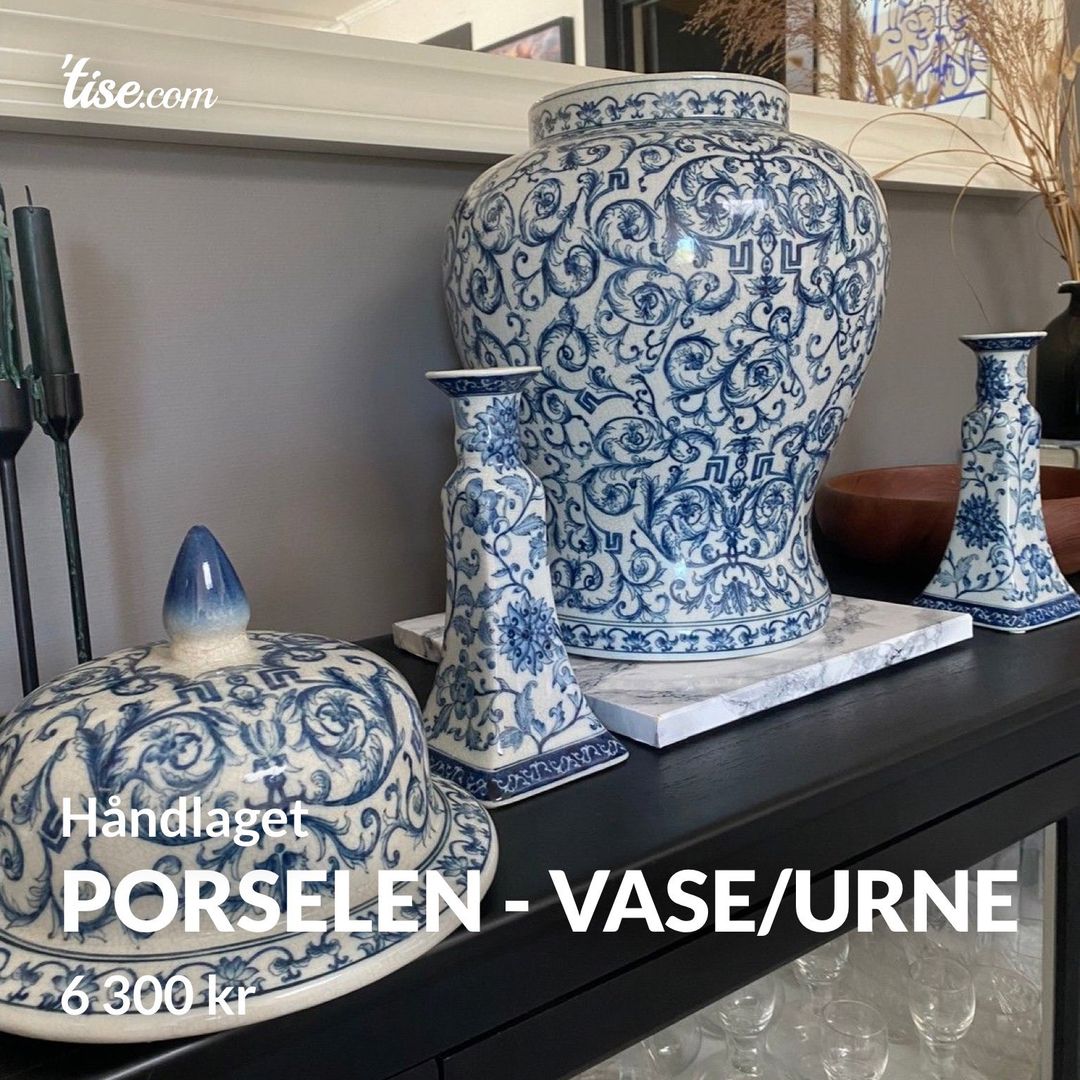 Porselen - vase/urne