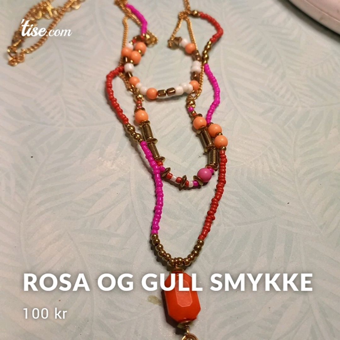 Rosa Og Gull Smykke