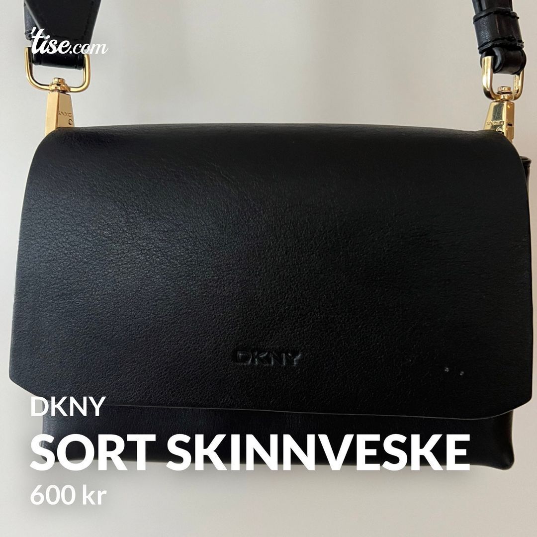 Sort skinnveske