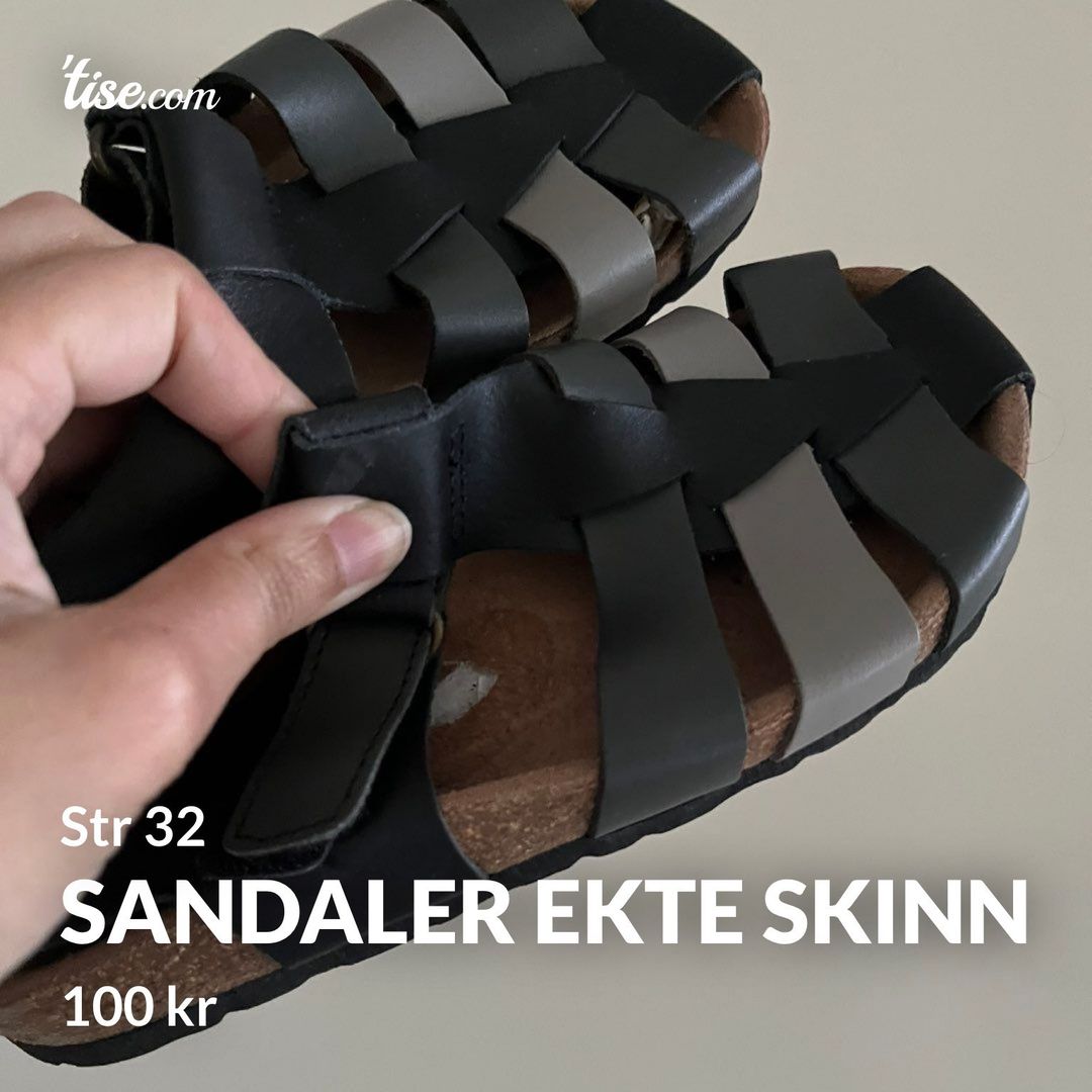 Sandaler ekte skinn