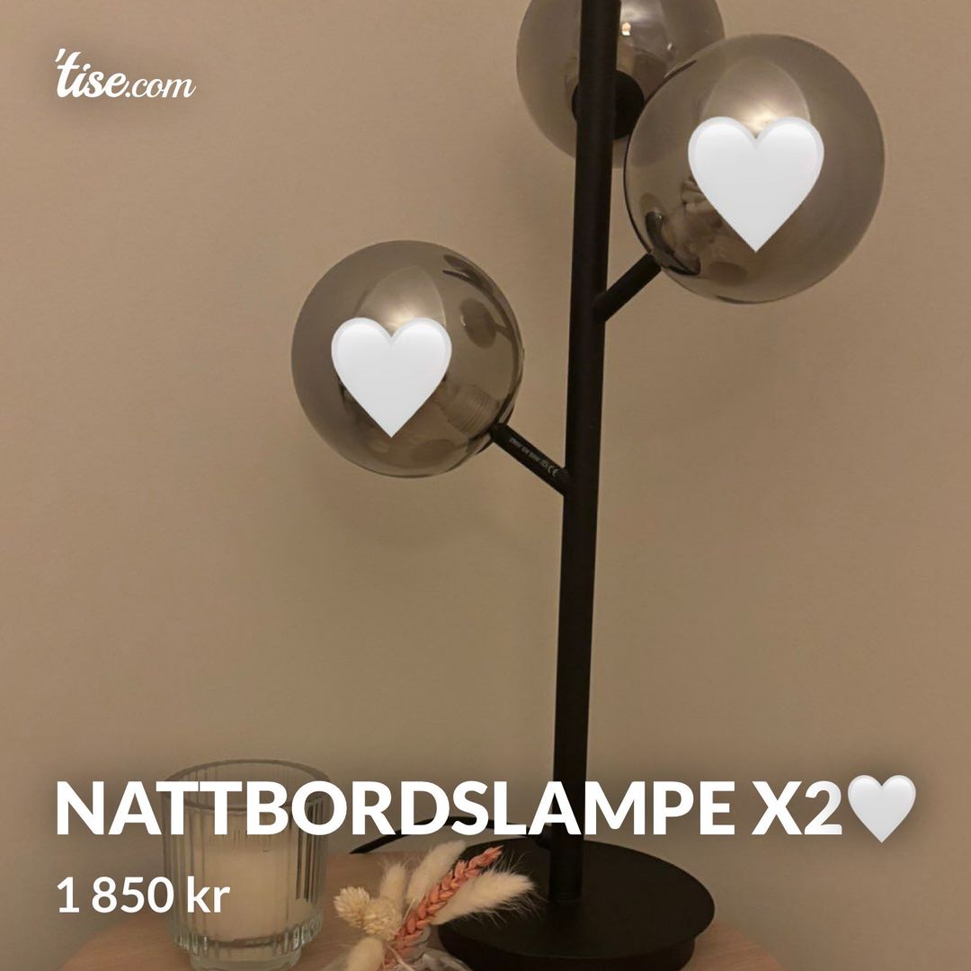 Nattbordslampe x2🤍