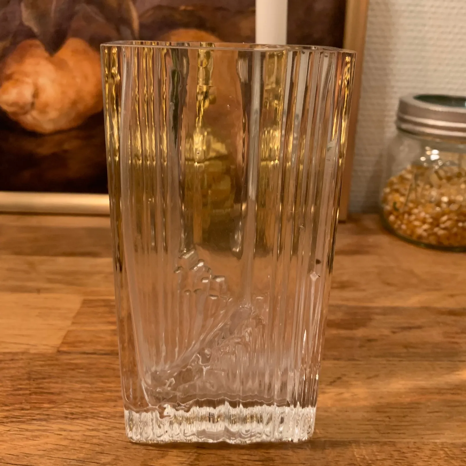 Firkantet glassvase