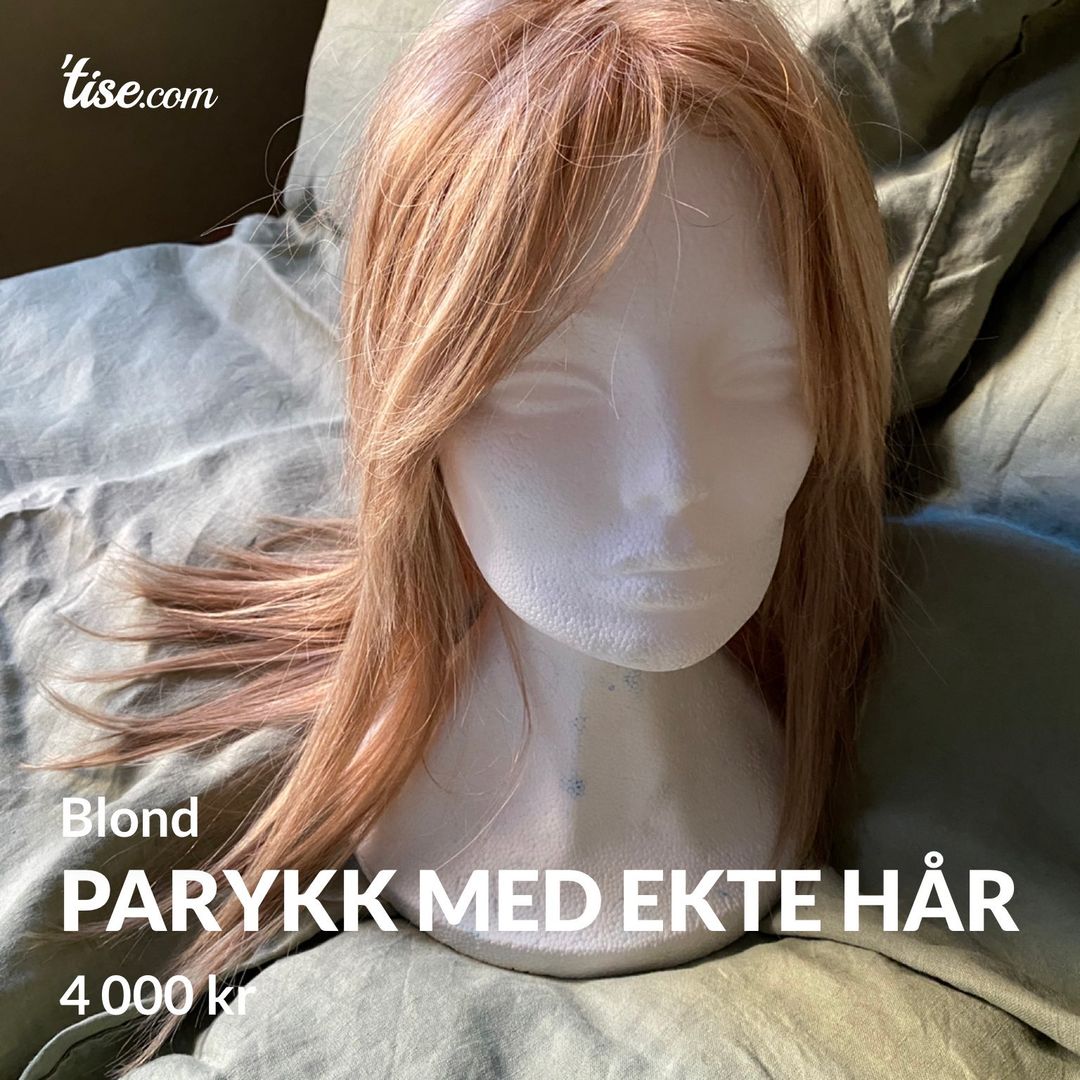 Parykk med ekte hår