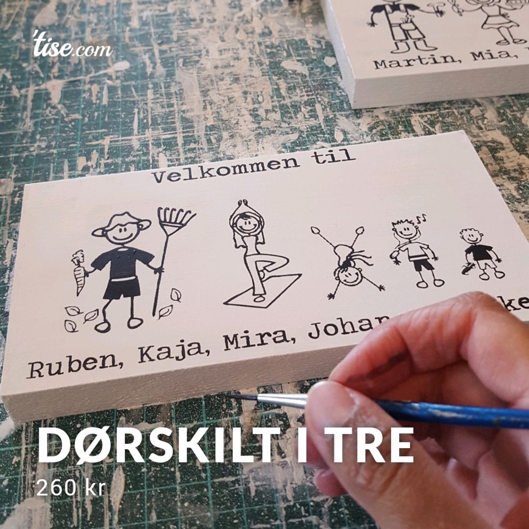 Dørskilt I Tre