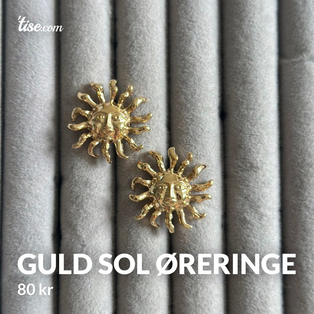 Guld sol øreringe