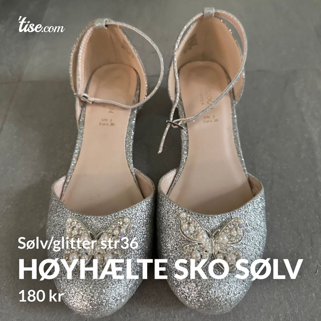 Høyhælte sko sølv