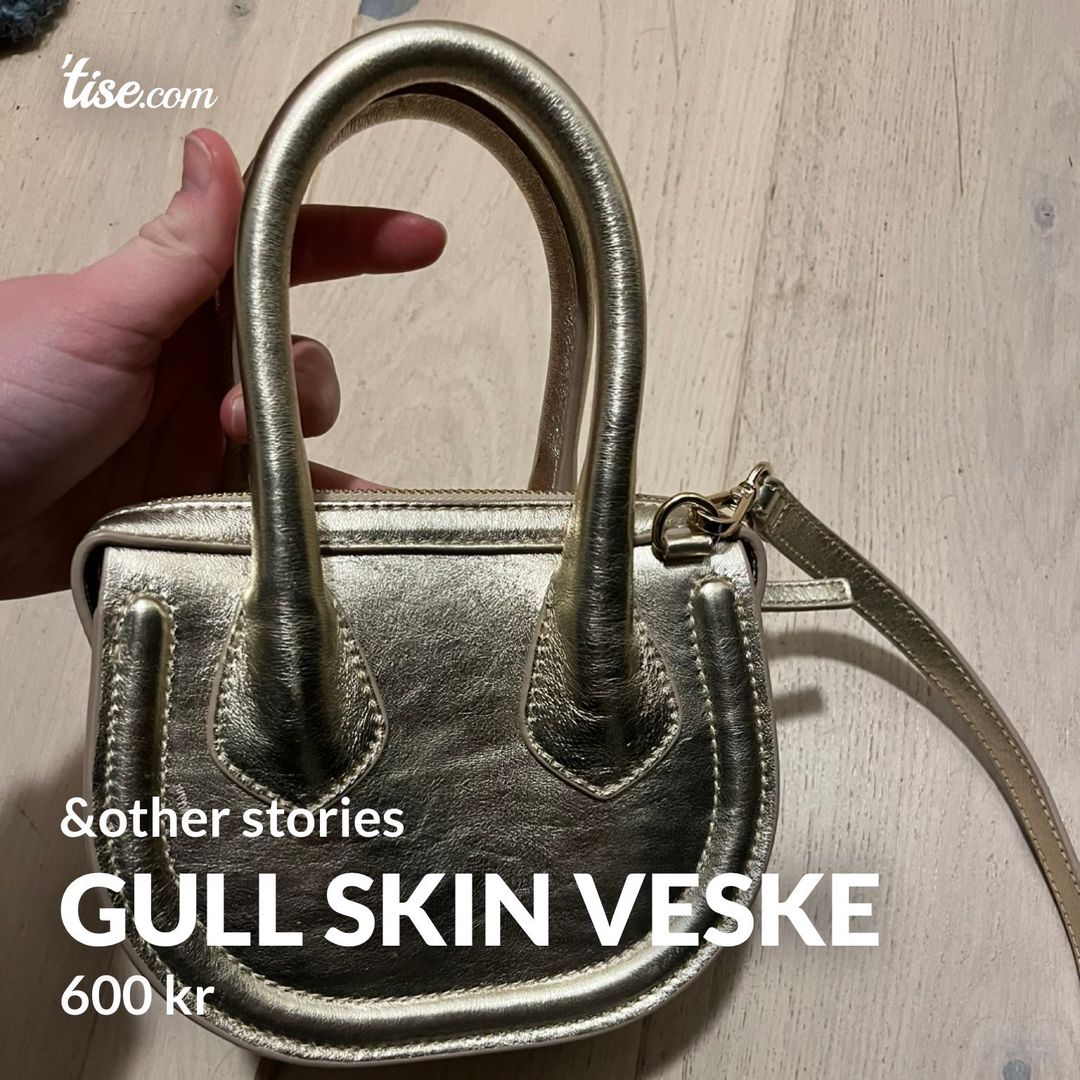 Gull skin veske