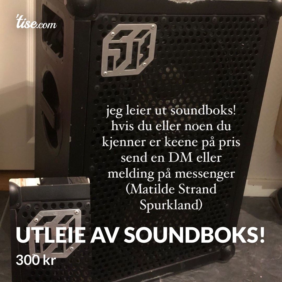 Utleie av soundboks!