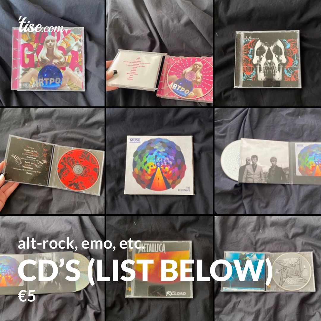 CD’s (list below)