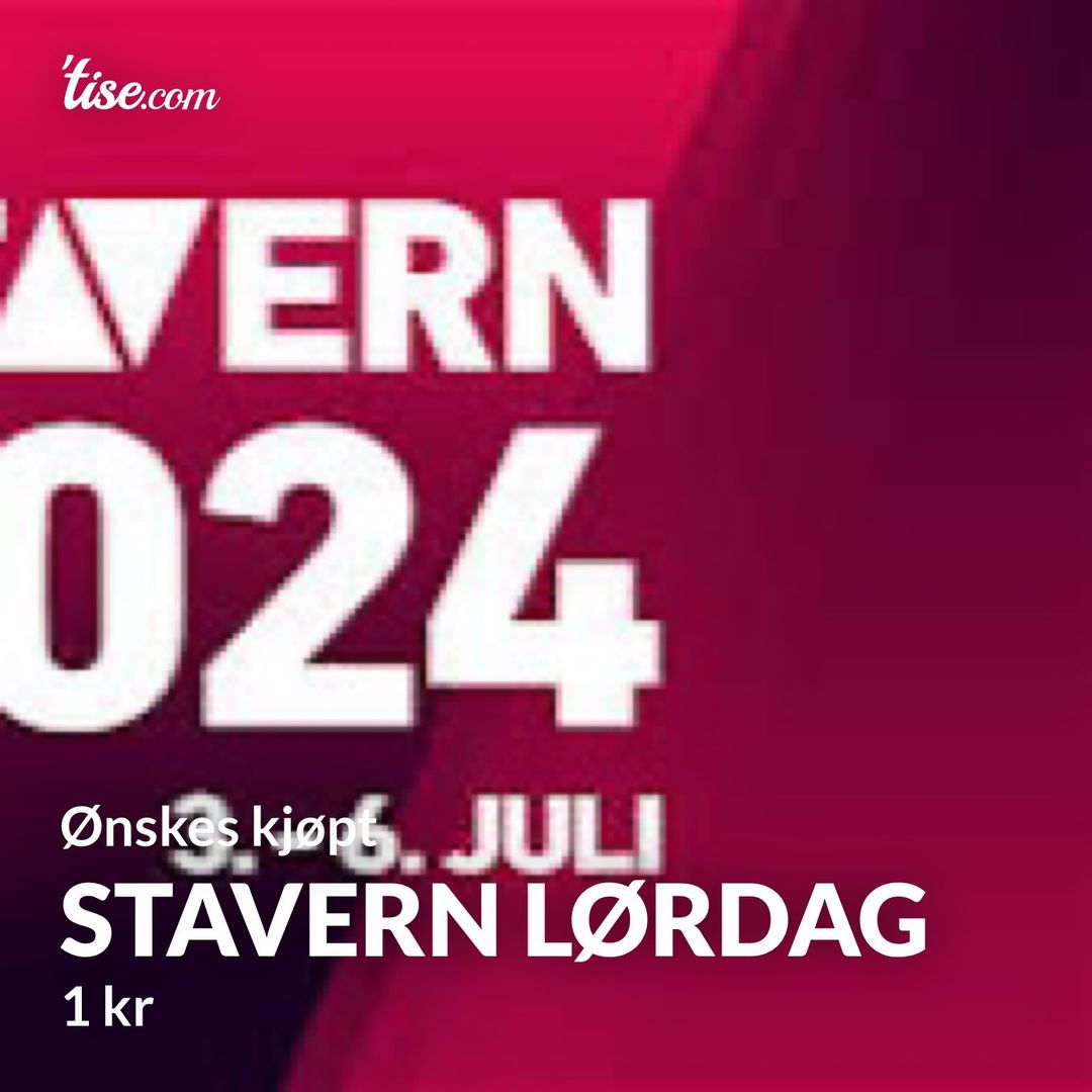 Stavern lørdag