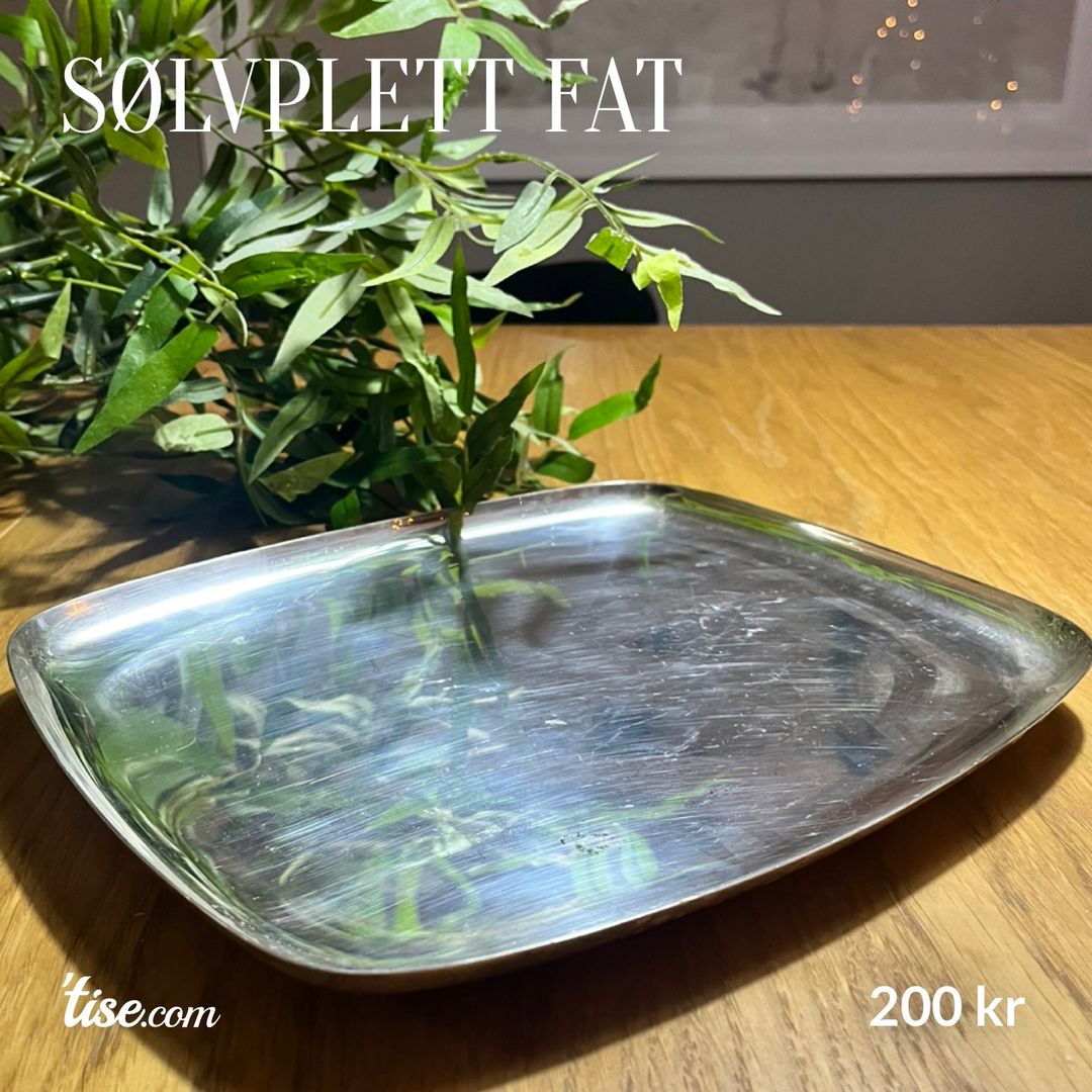 Sølvplett fat