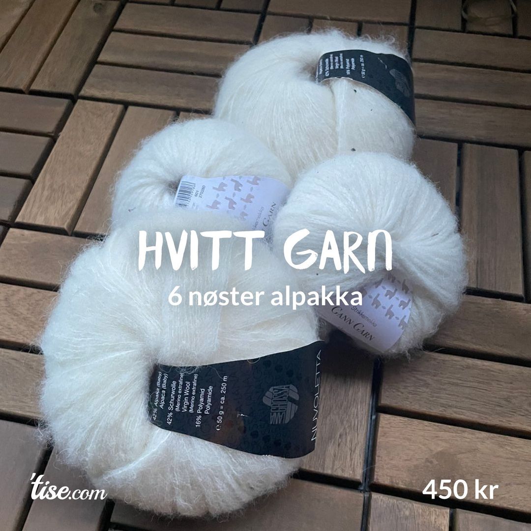 Hvitt garn