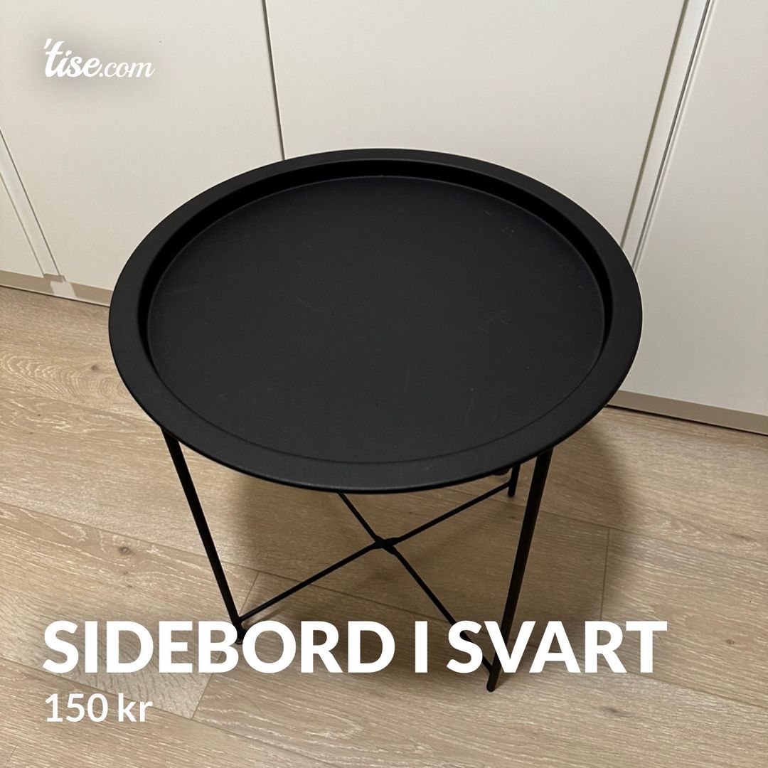 Sidebord i svart