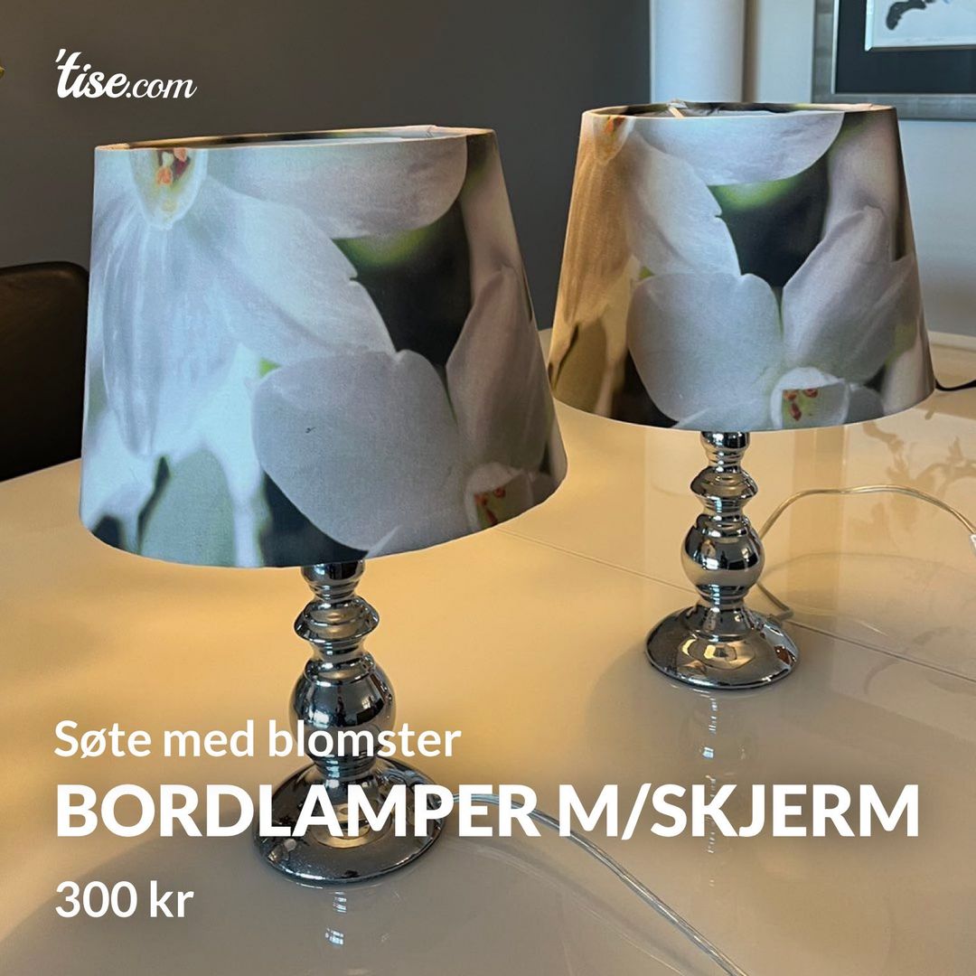 Bordlamper m/skjerm