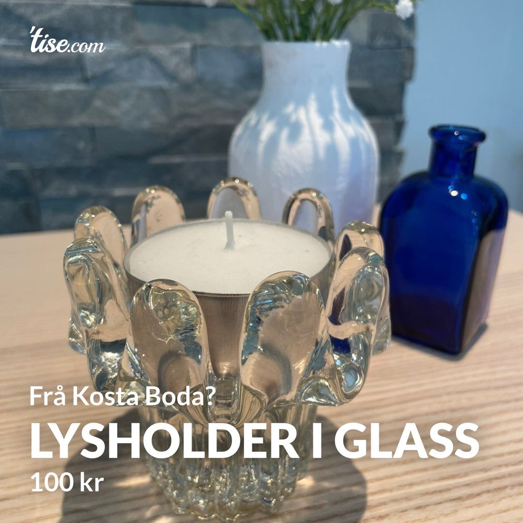 Lysholder i glass