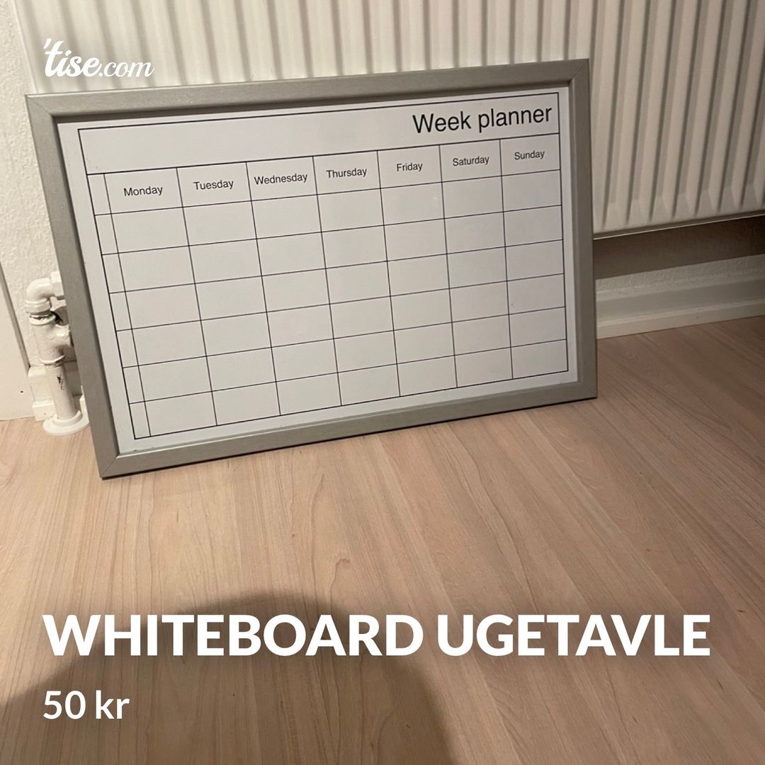 Whiteboard ugetavle