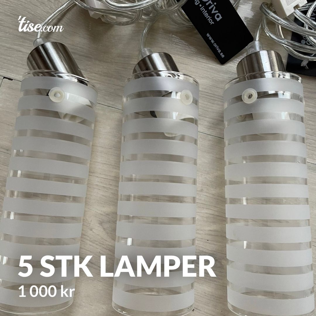 5 stk lamper