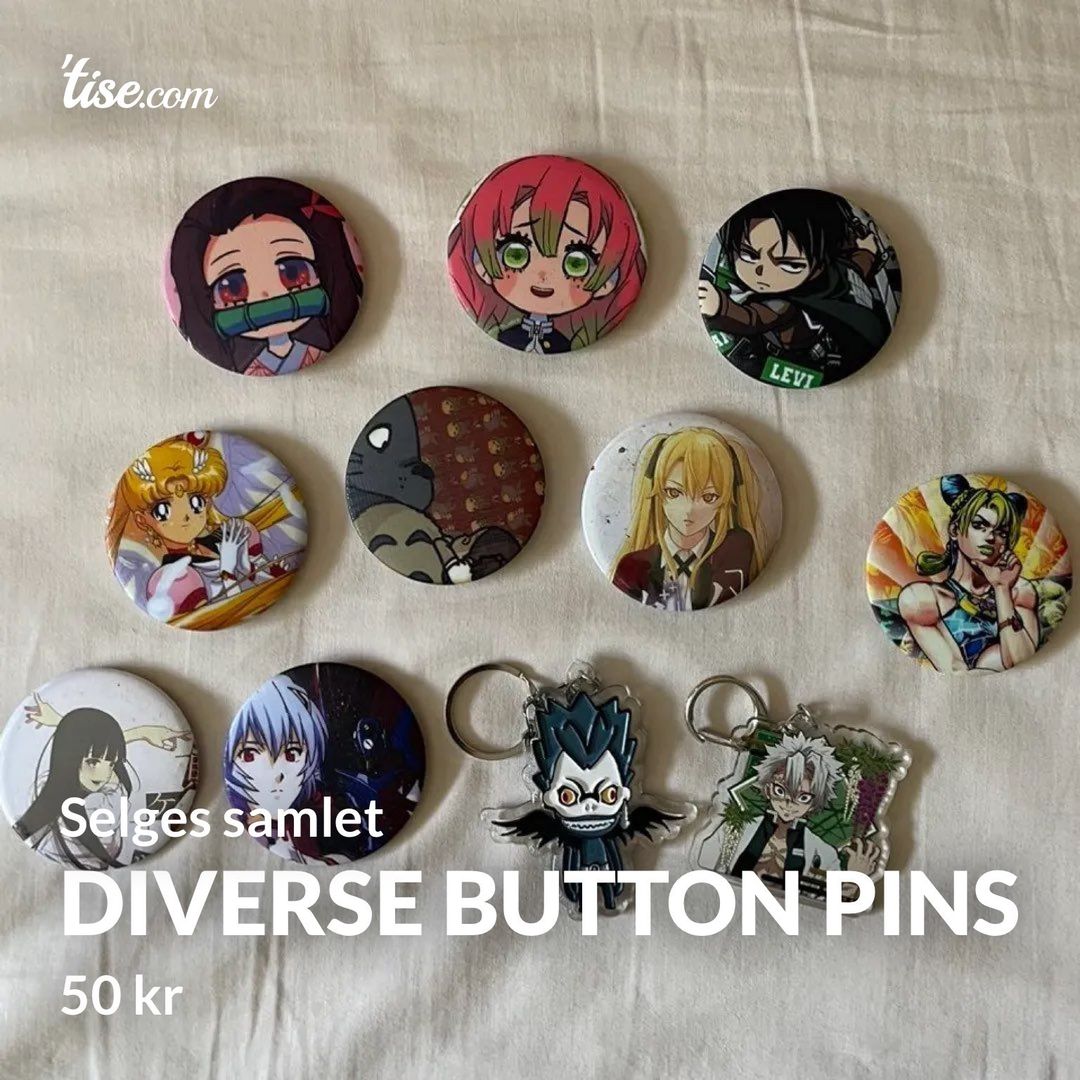 Diverse button pins