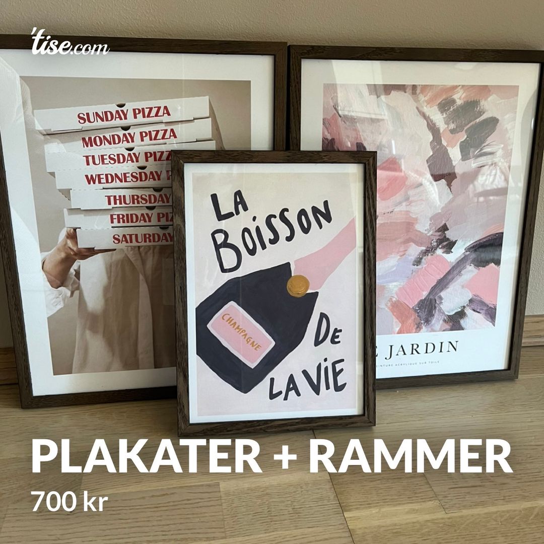 Plakater + rammer