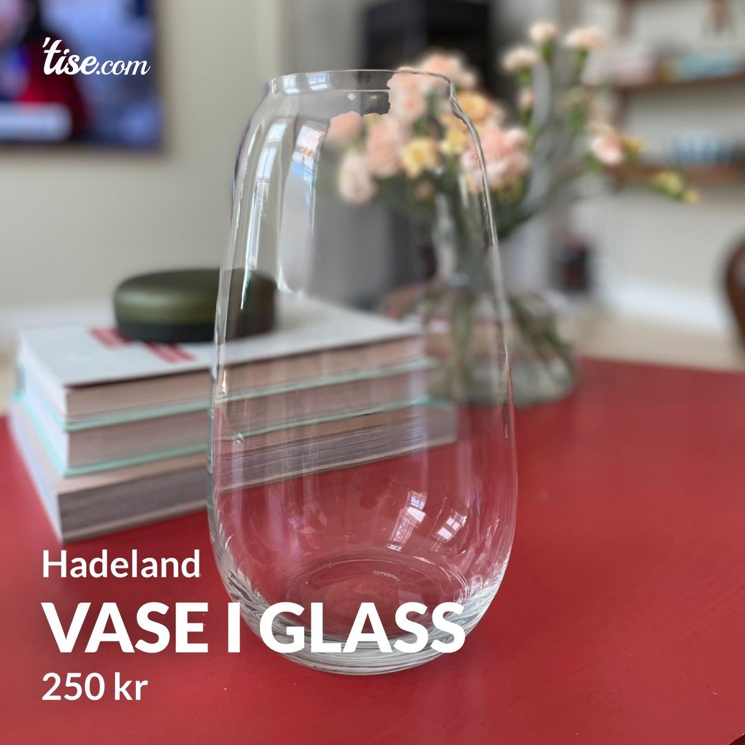 Vase i glass