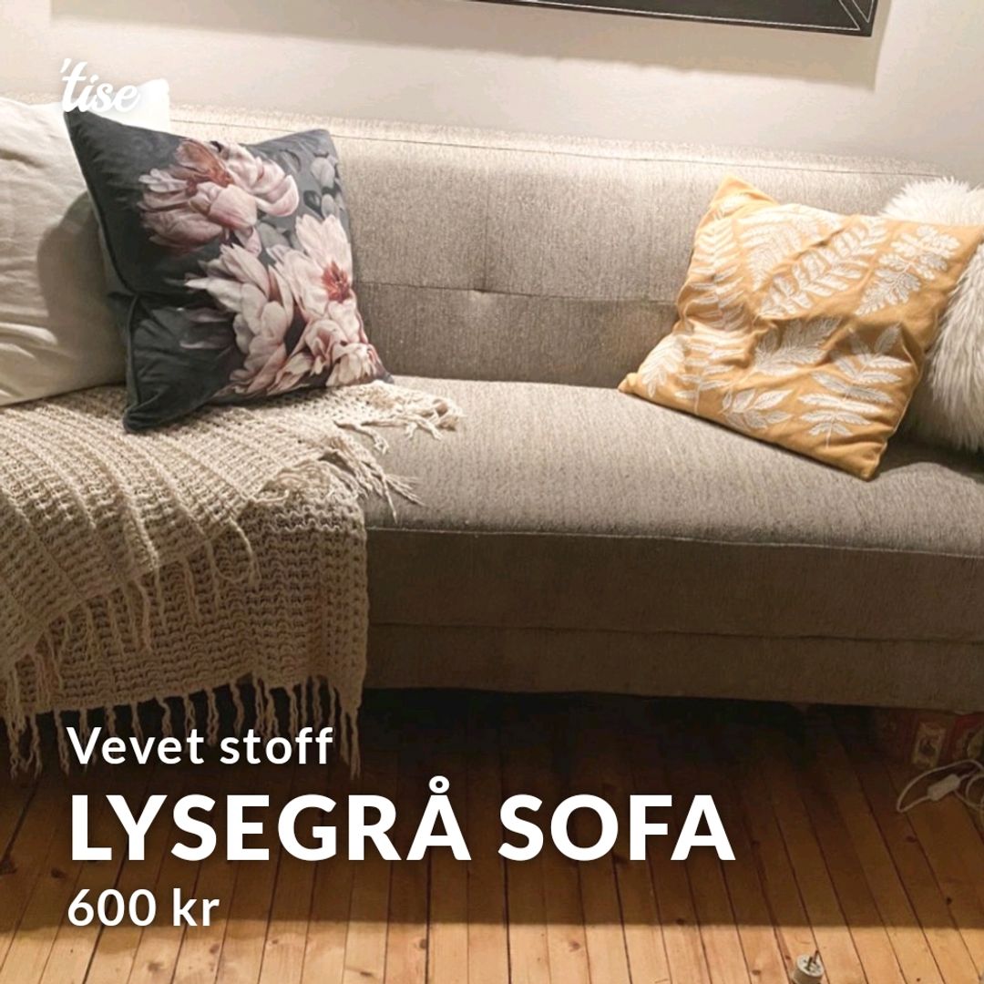 Lysegrå Sofa