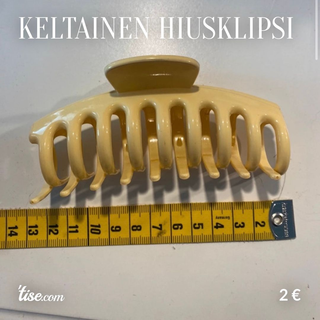 Keltainen hiusklipsi