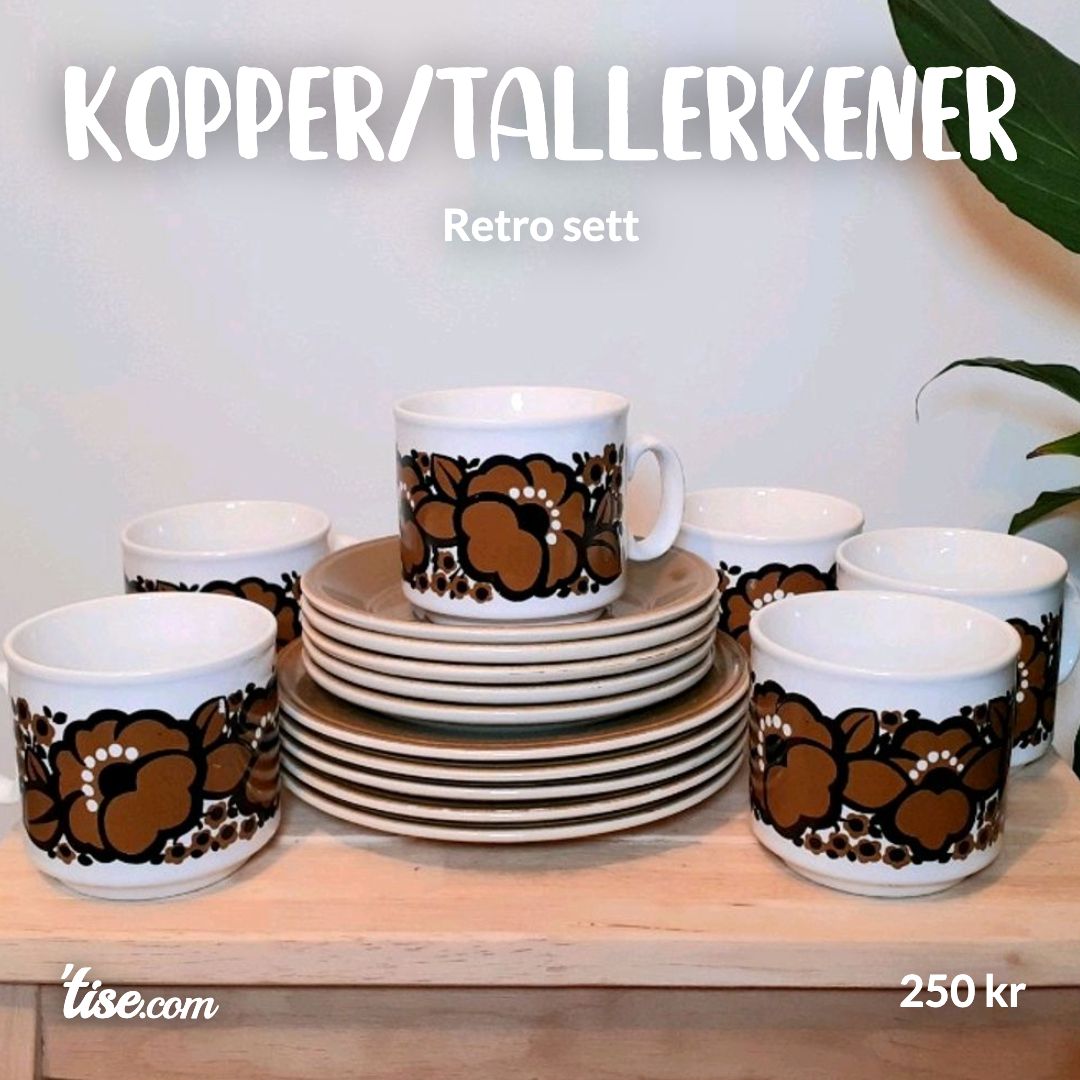 Kopper/tallerkener