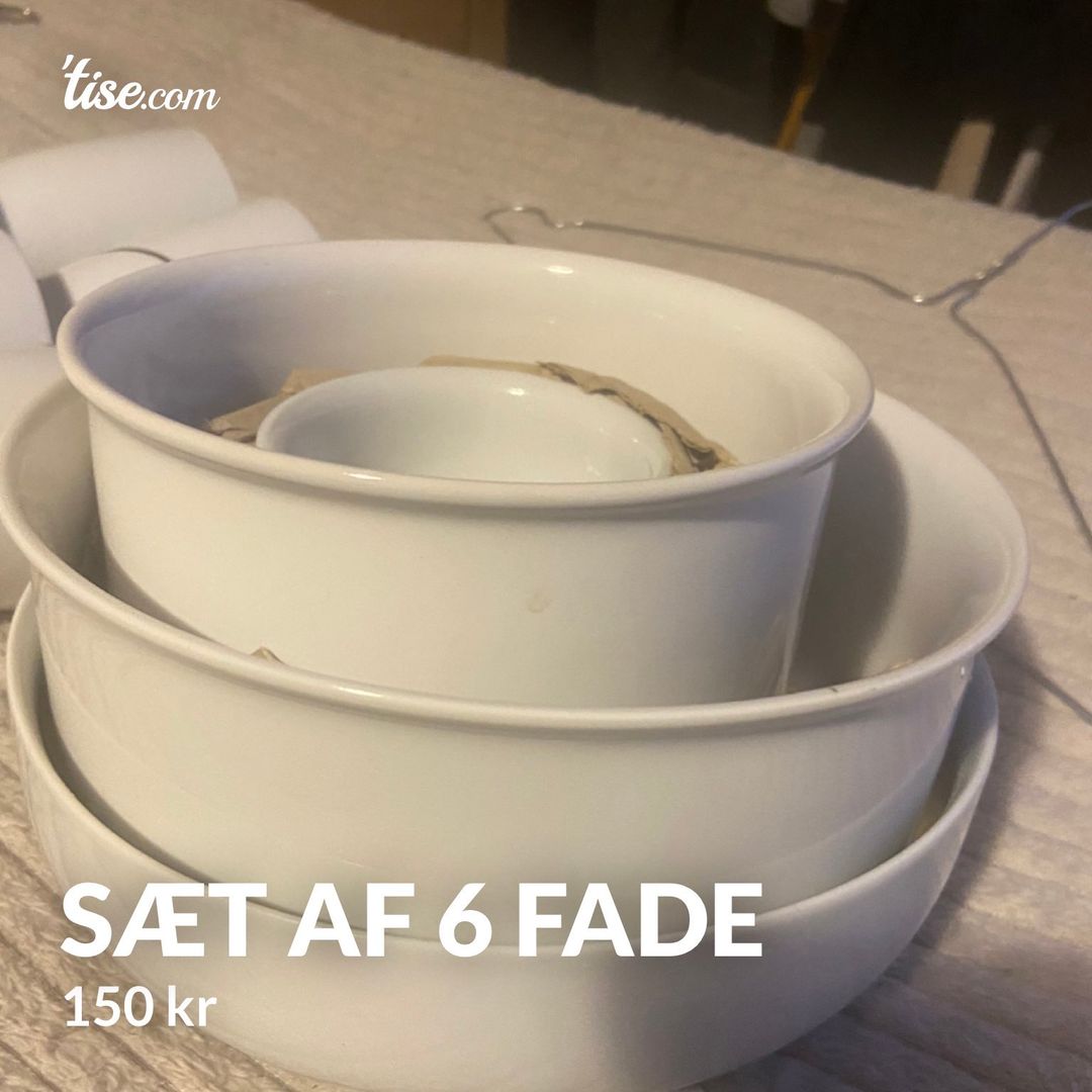 Sæt af 6 fade