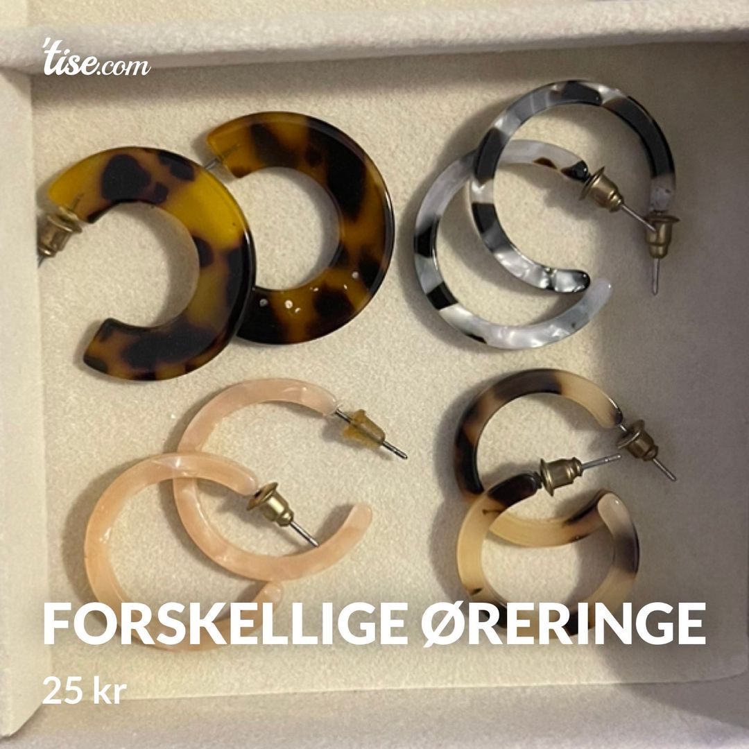 Forskellige øreringe