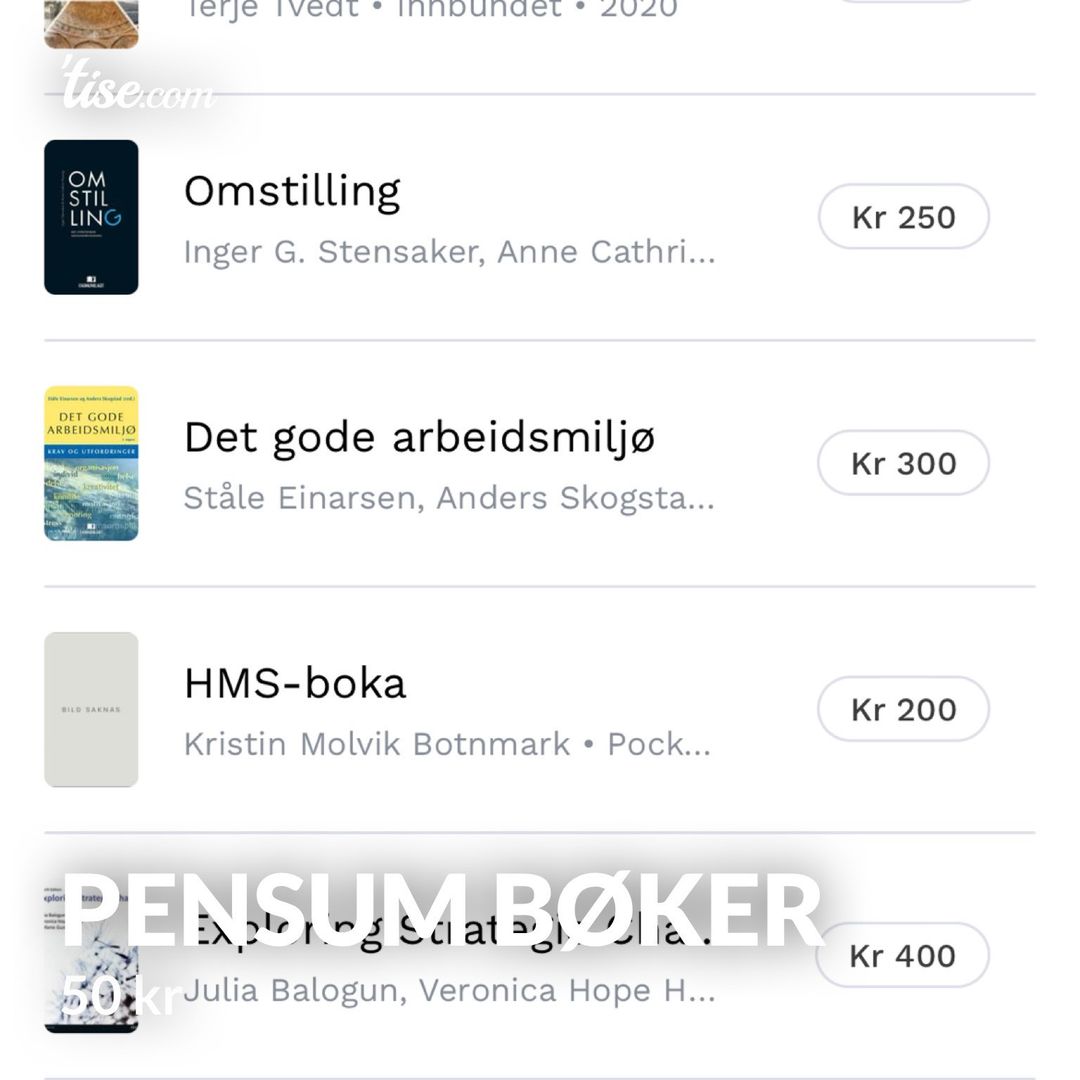 Pensum bøker