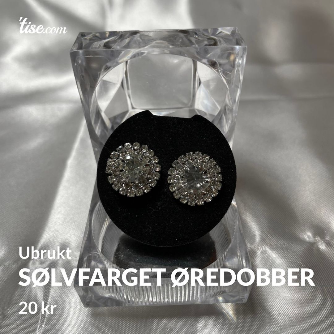 SØLVFARGET ØREDOBBER