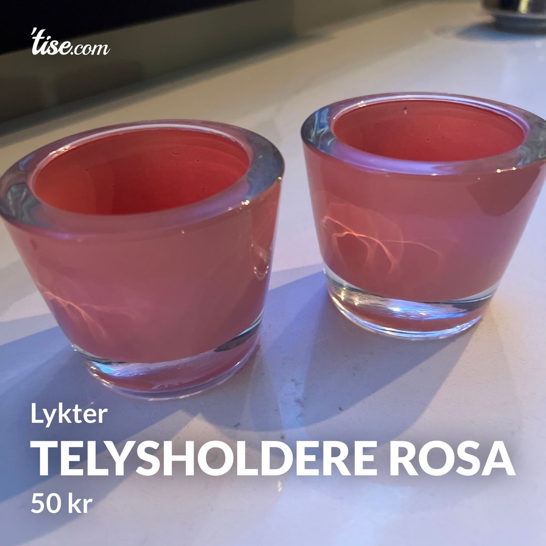 Telysholdere rosa