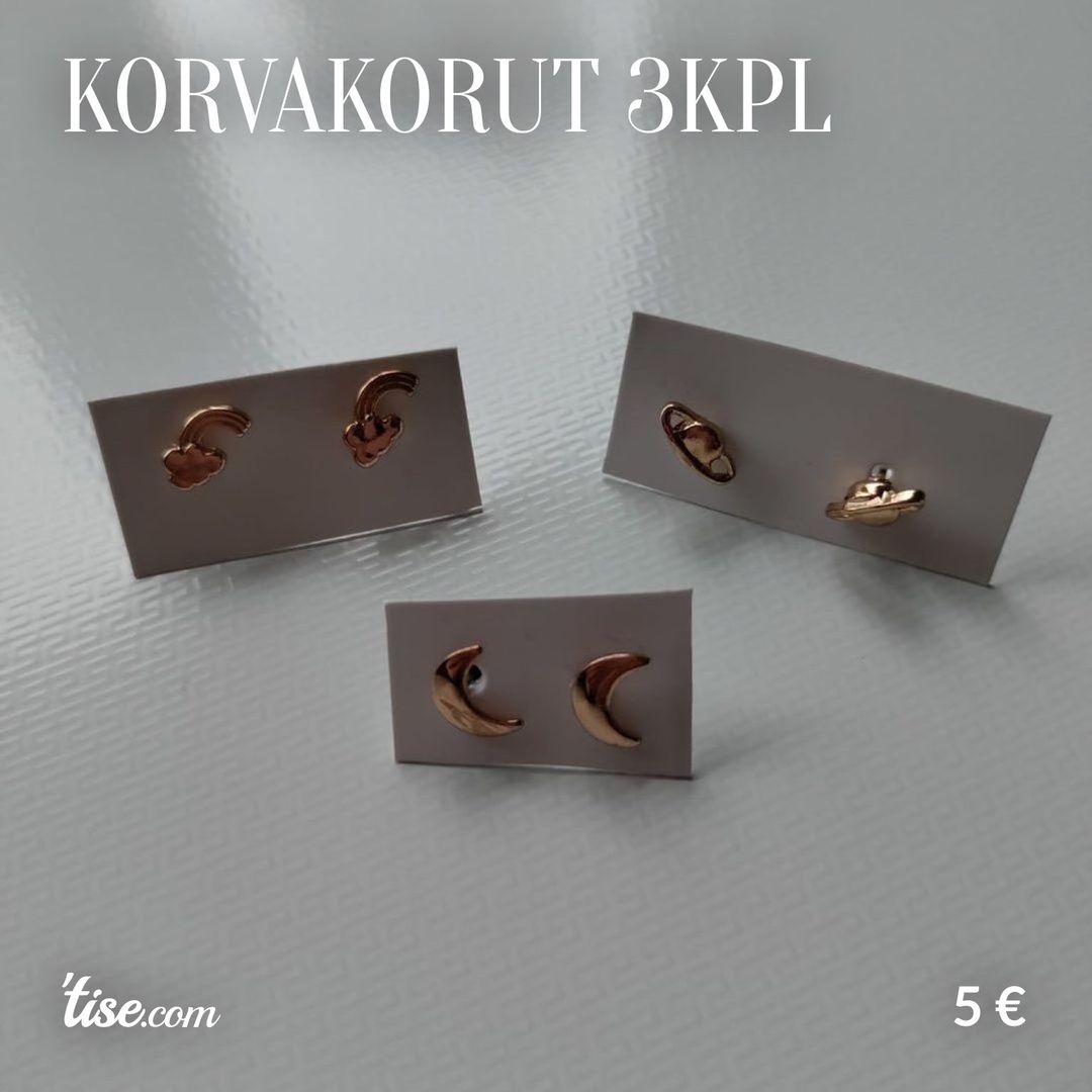 Korvakorut 3kpl