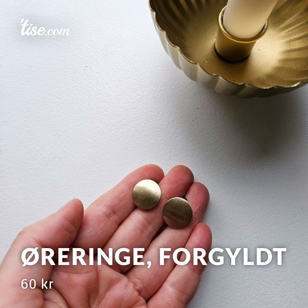 Øreringe, forgyldt