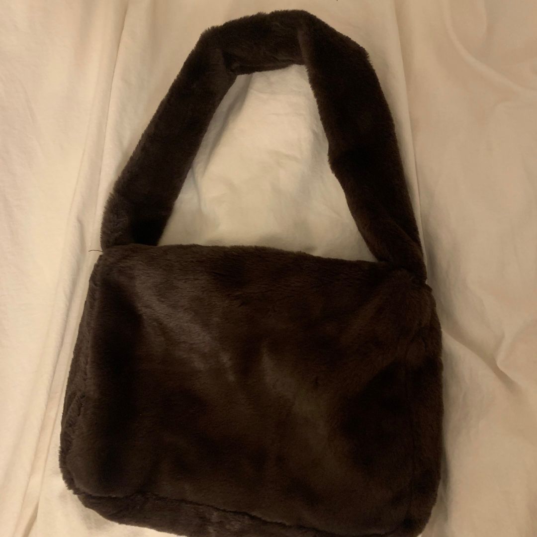 Brown fur bag