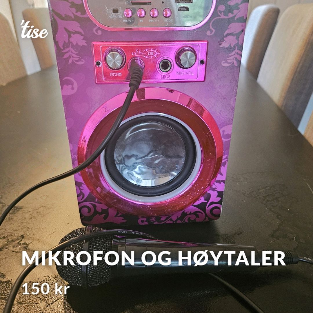 Mikrofon og Høytaler