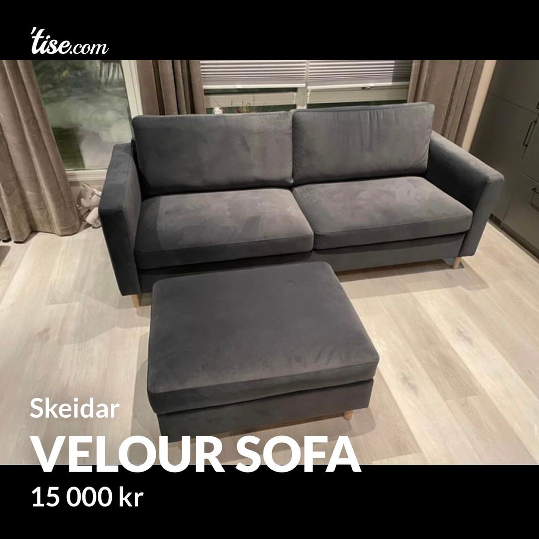 Velour sofa