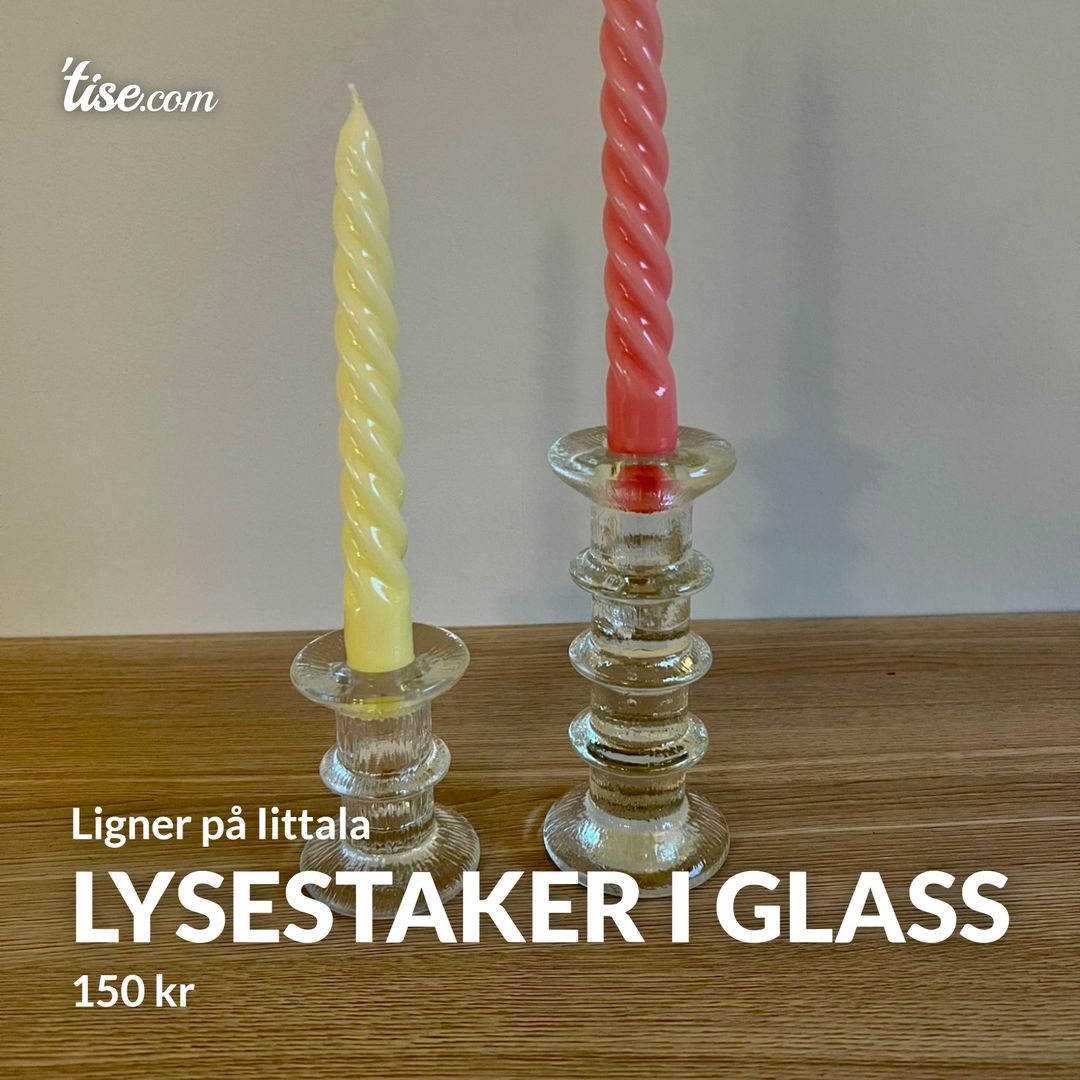 Lysestaker i glass