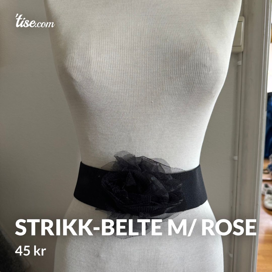 Strikk-Belte m/ rose